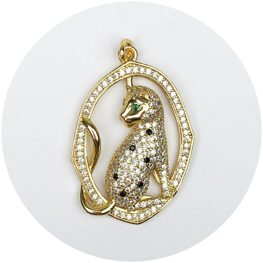 Pavé Leopard Pendant