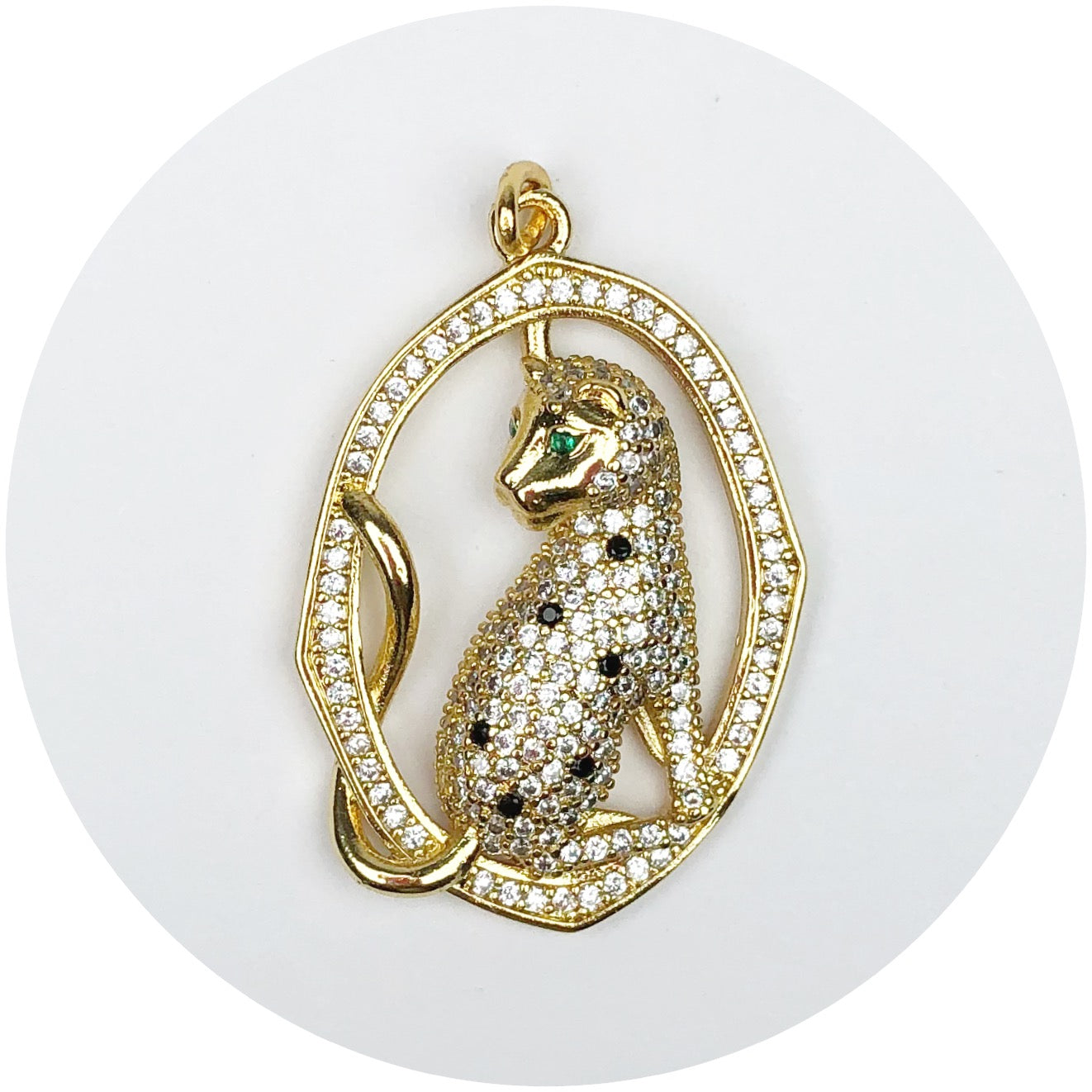 Pavé Leopard Pendant