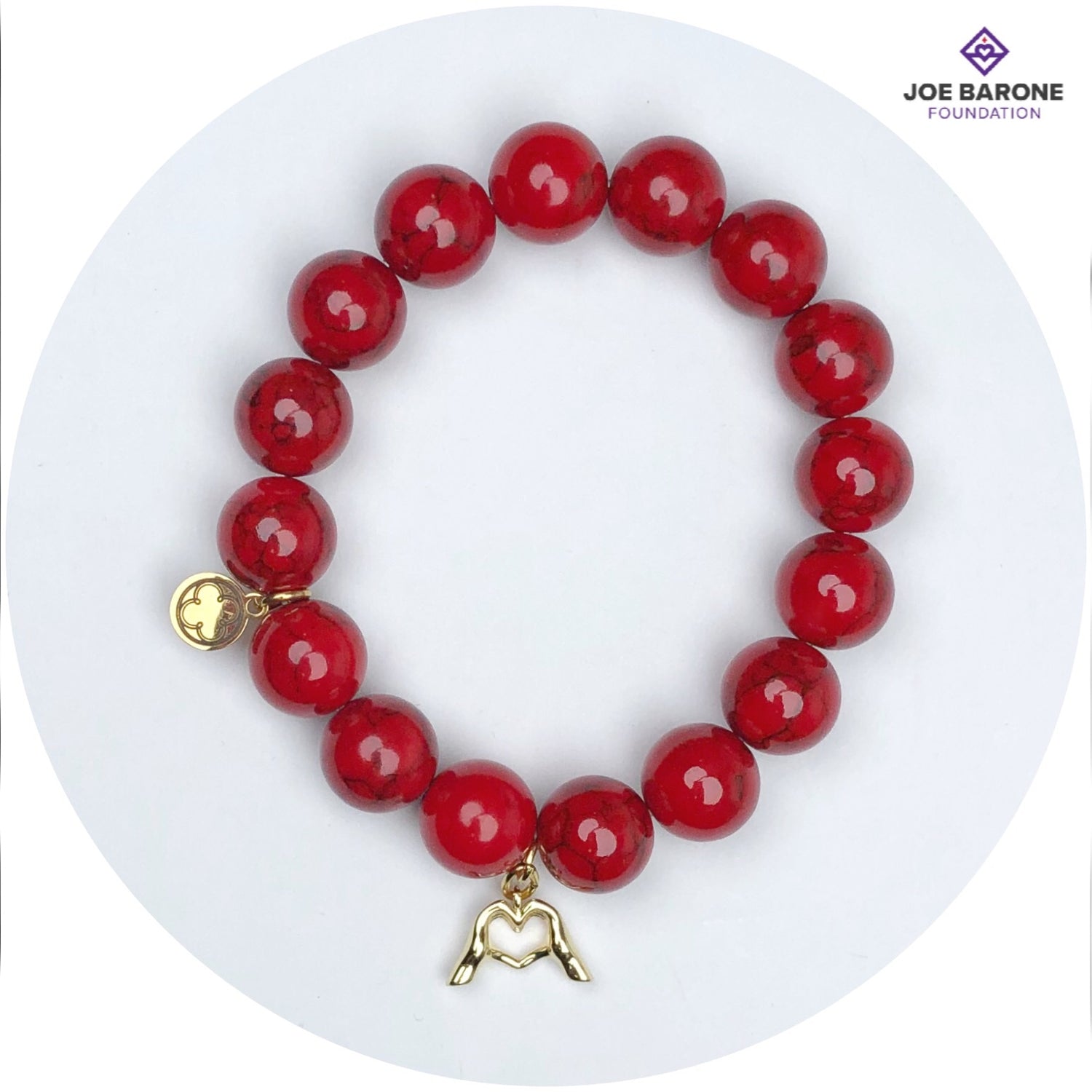 "Joe Barone Foundation" Bracelet with Pavé Angel Wing or Heart Hands Pendant