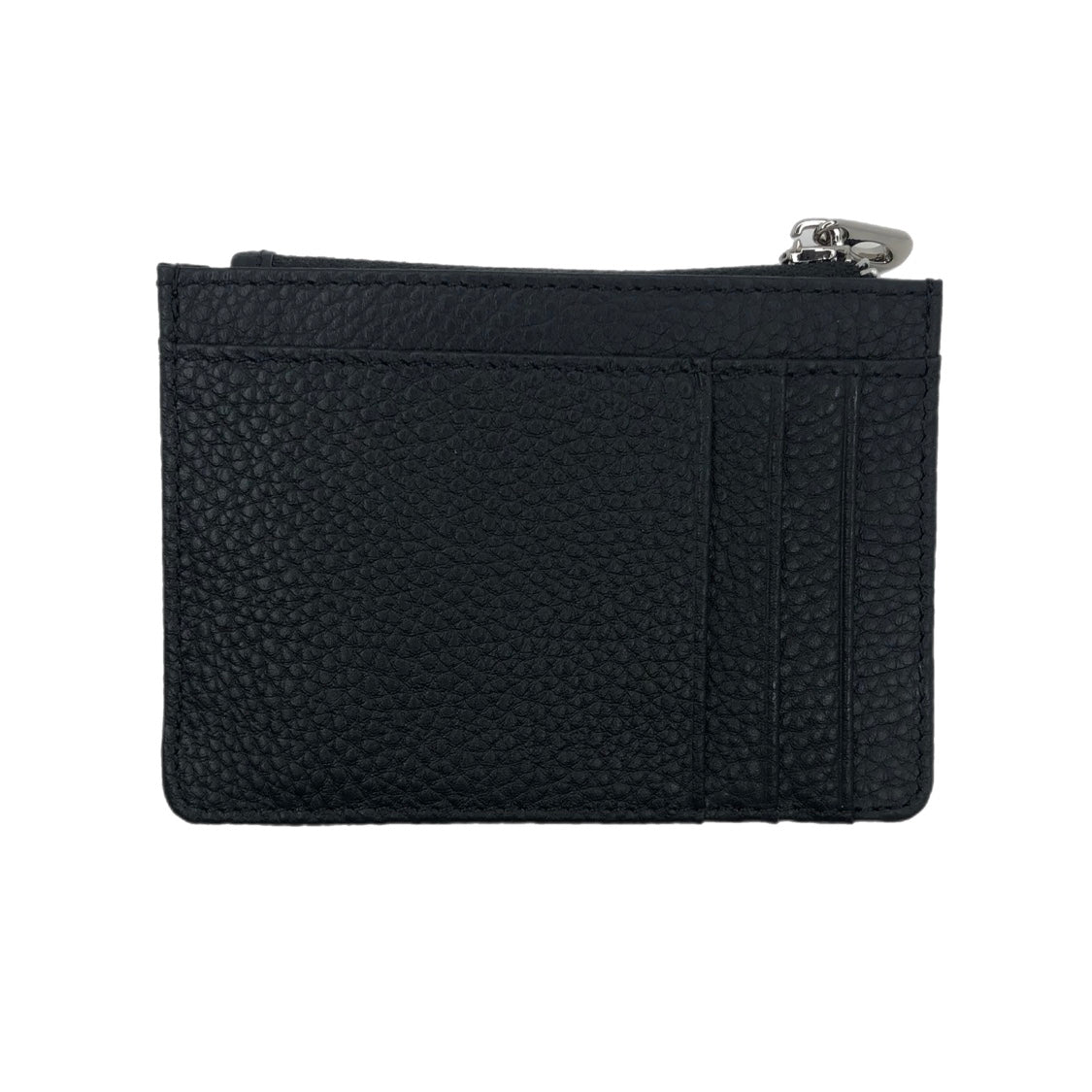 Black Leather Zip Wallet