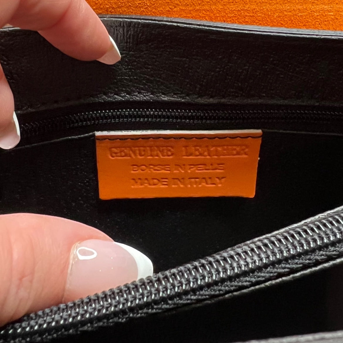 Angelina Orange Leather Handbag