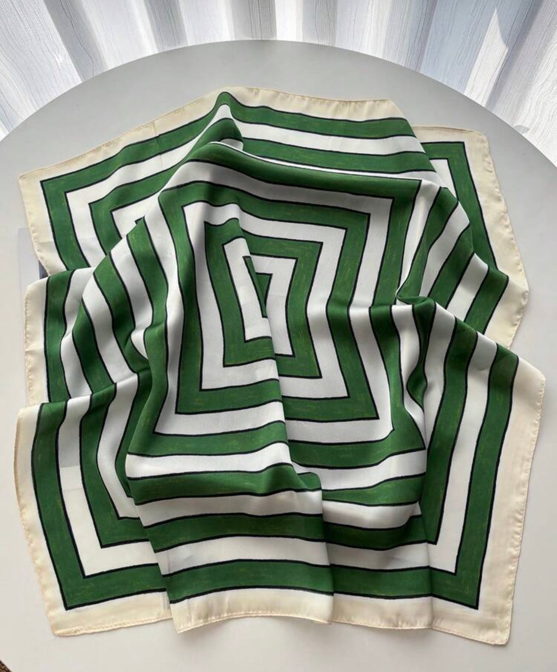 Green Geo Petite Foulard