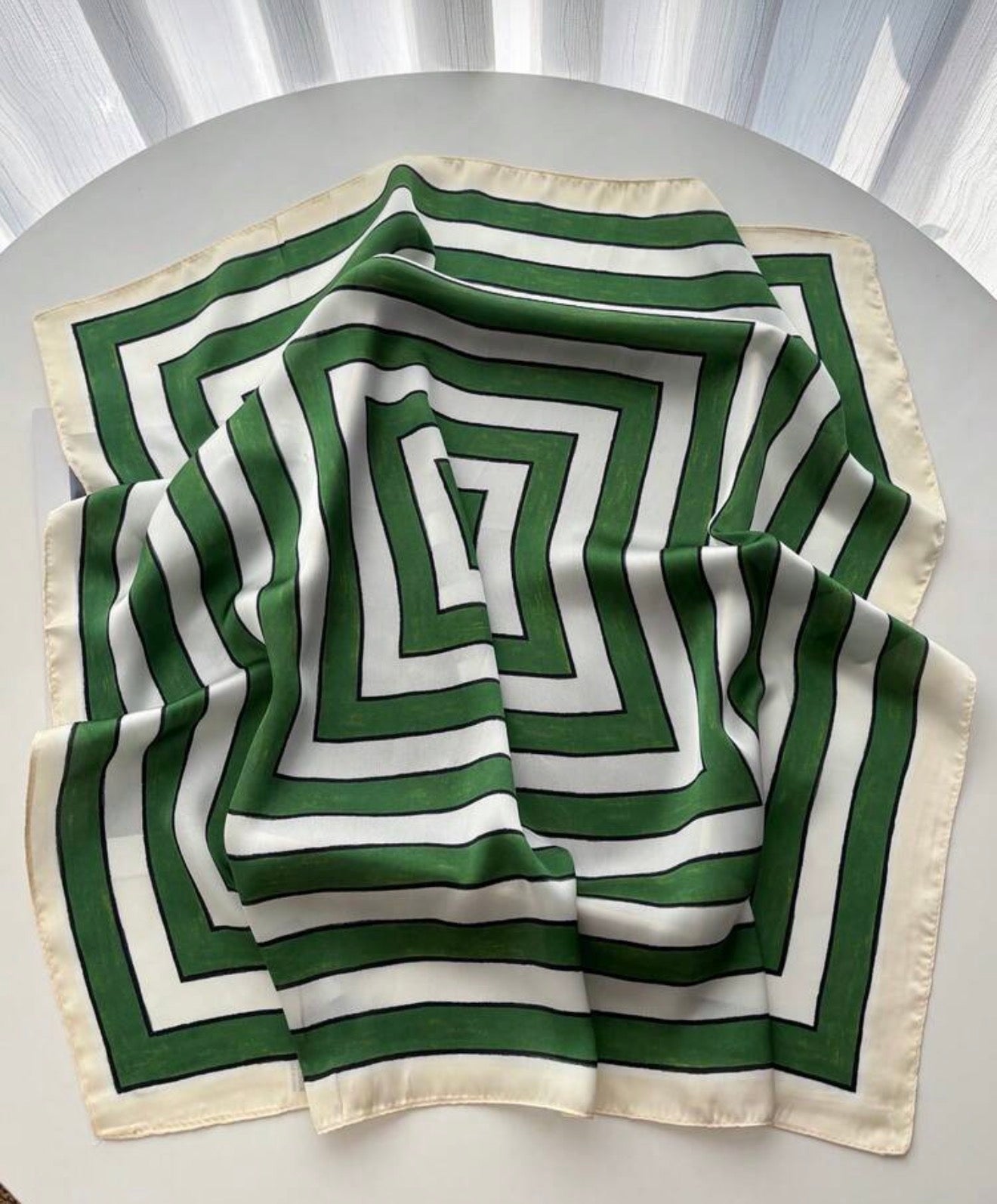 Green Geo Petite Foulard