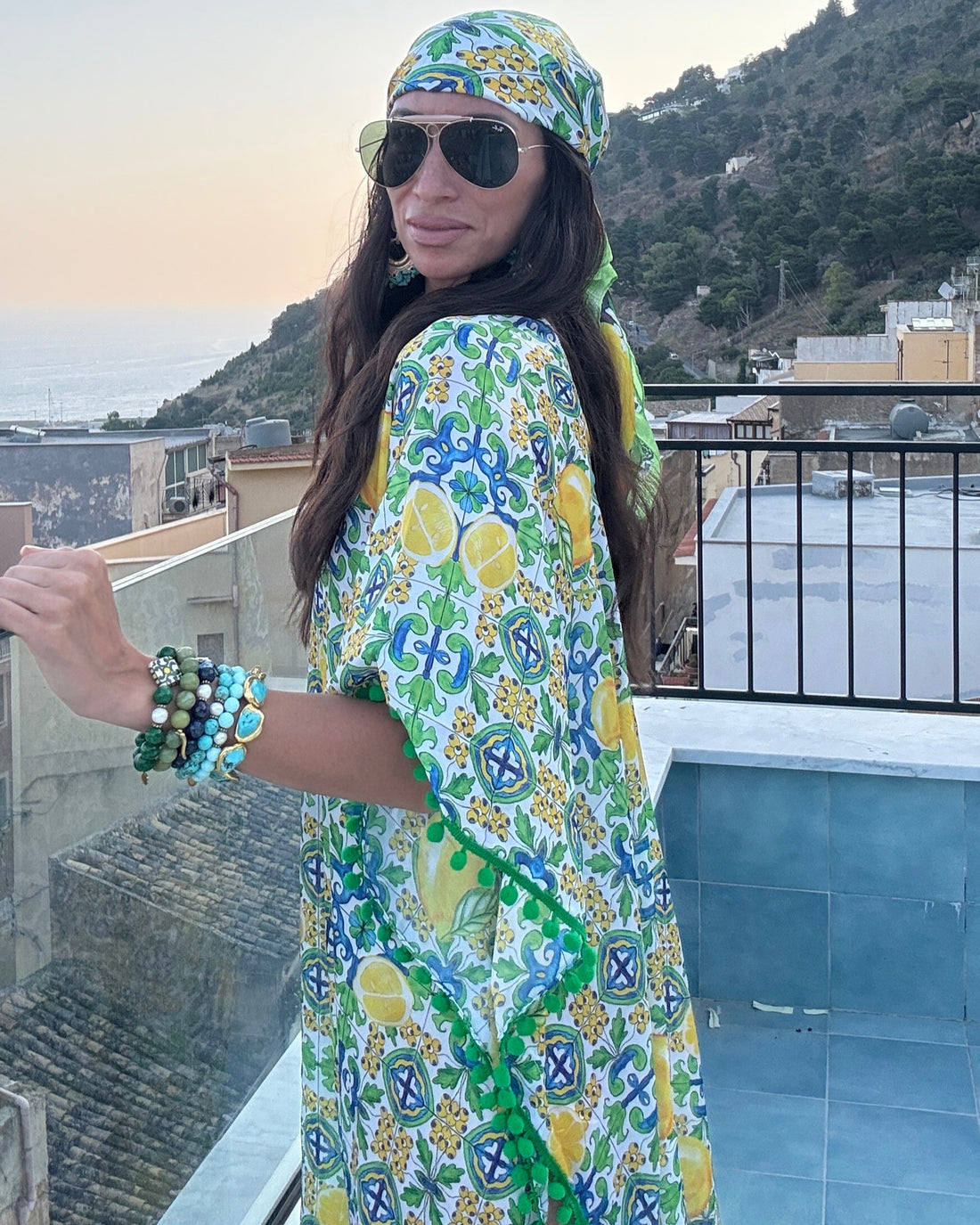 Verde Maiolica Foulard Dress - Dolce Vita Chic