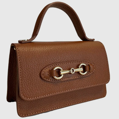 Angelina Black Leather Handbag