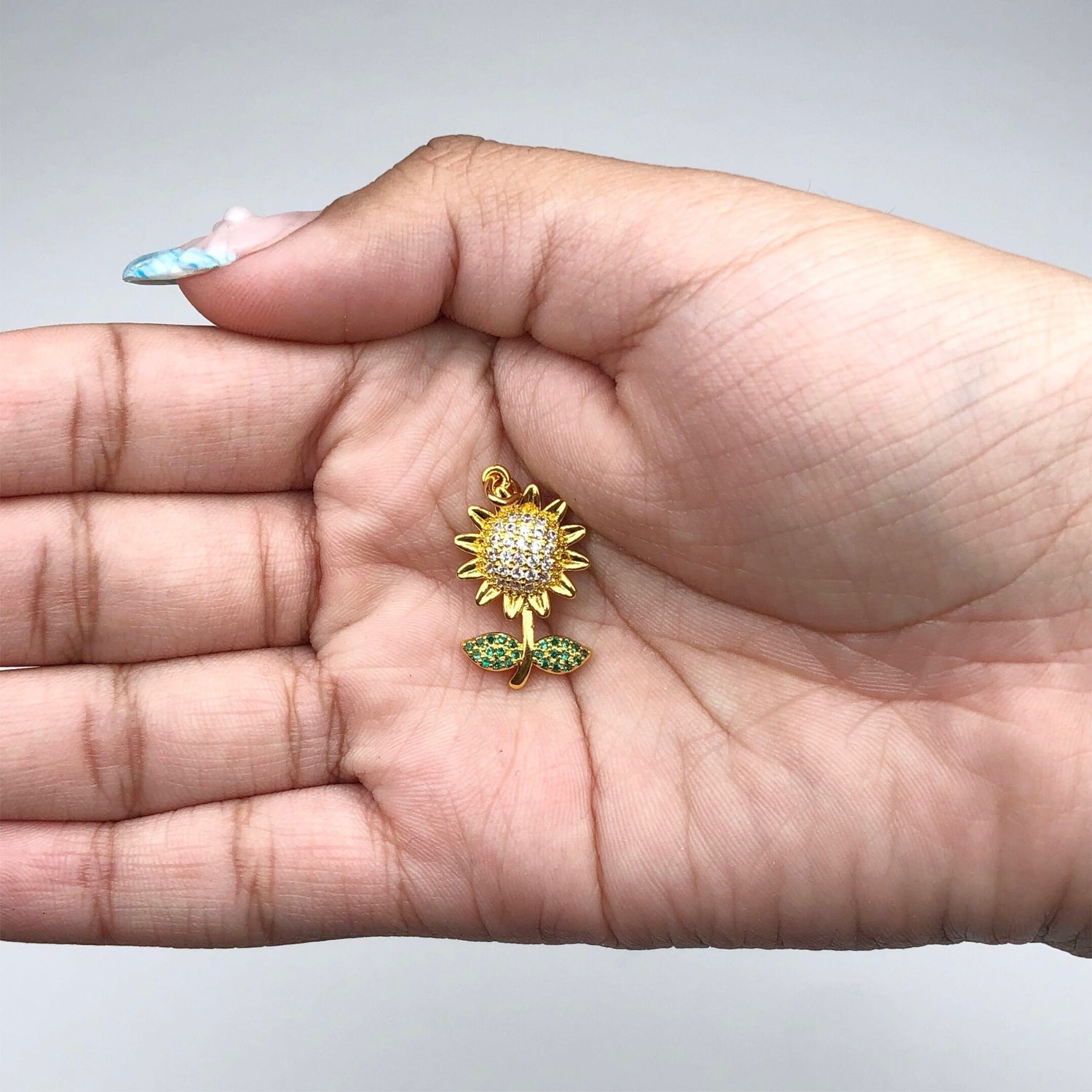 Pavé Sunflower Pendant