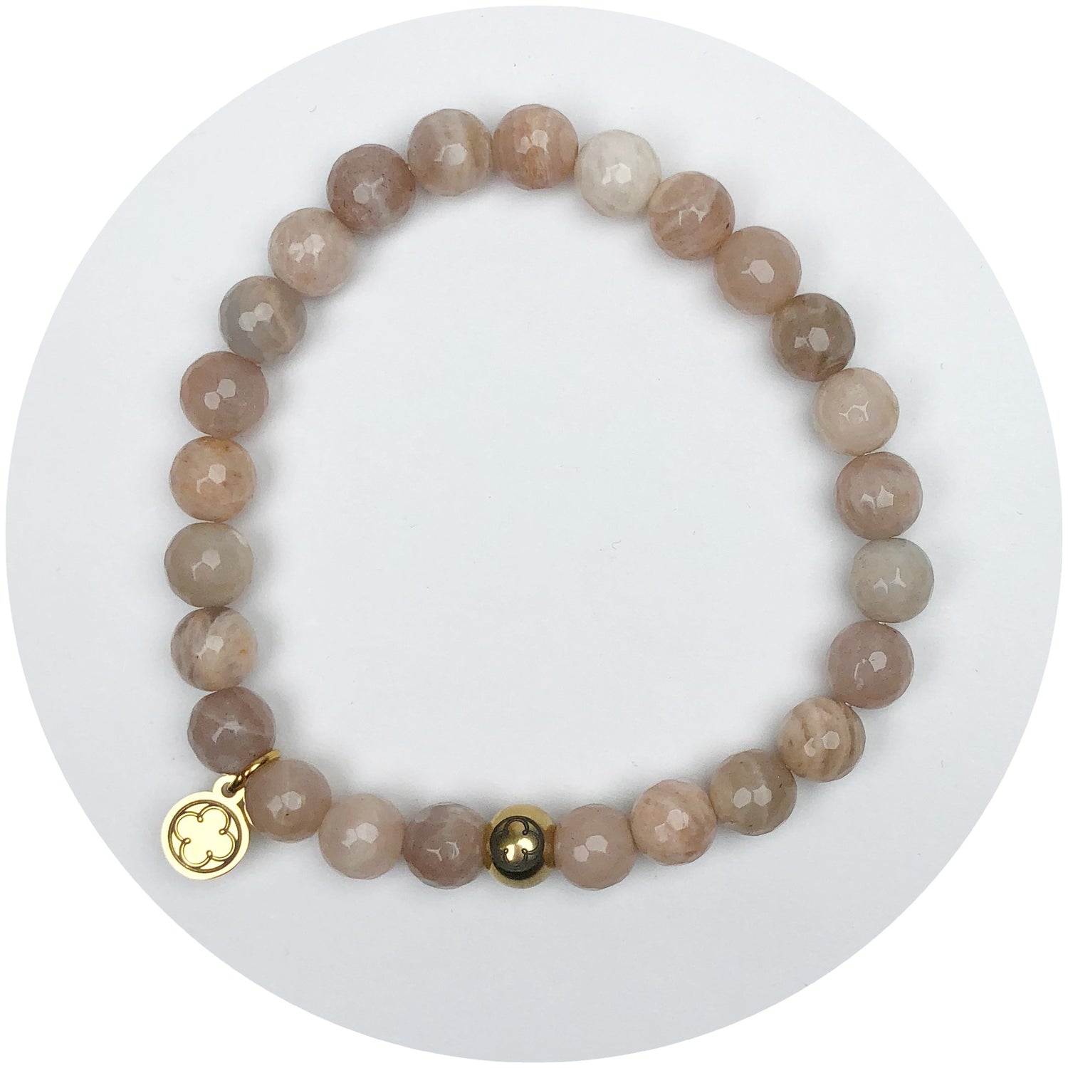 Mens Desert Moonstone with Gold Accent