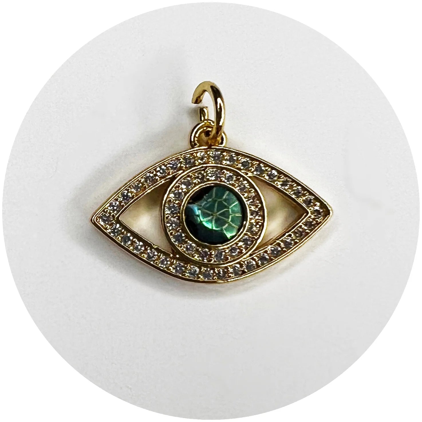 Abalone Evil Eye Pendant