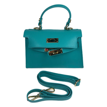 Sophie Turquoise Leather Handbag