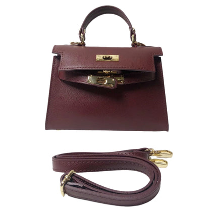 Sophie Marsala Leather Mini Bag