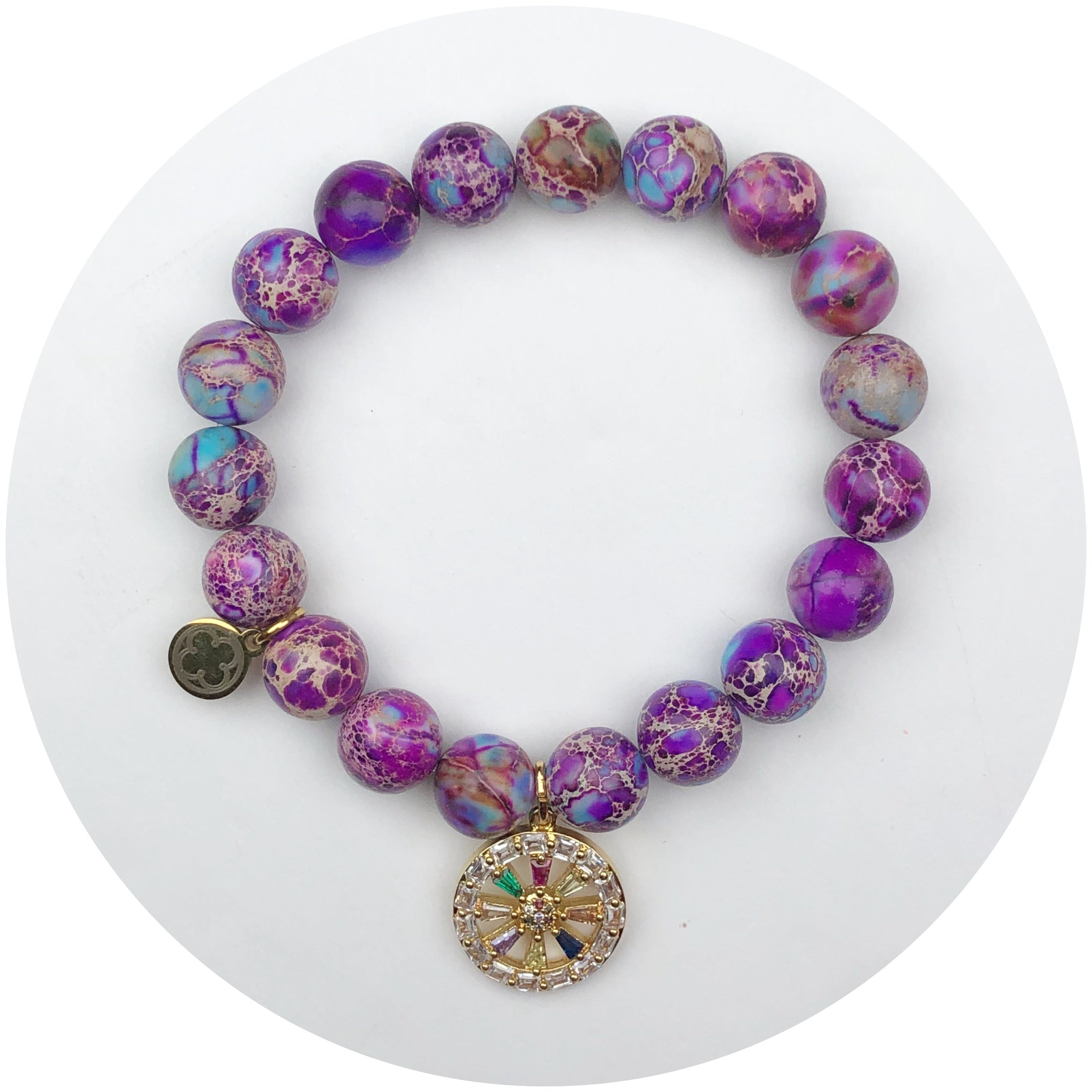 Imperial Mulberry with Colorful Wheel Pendant