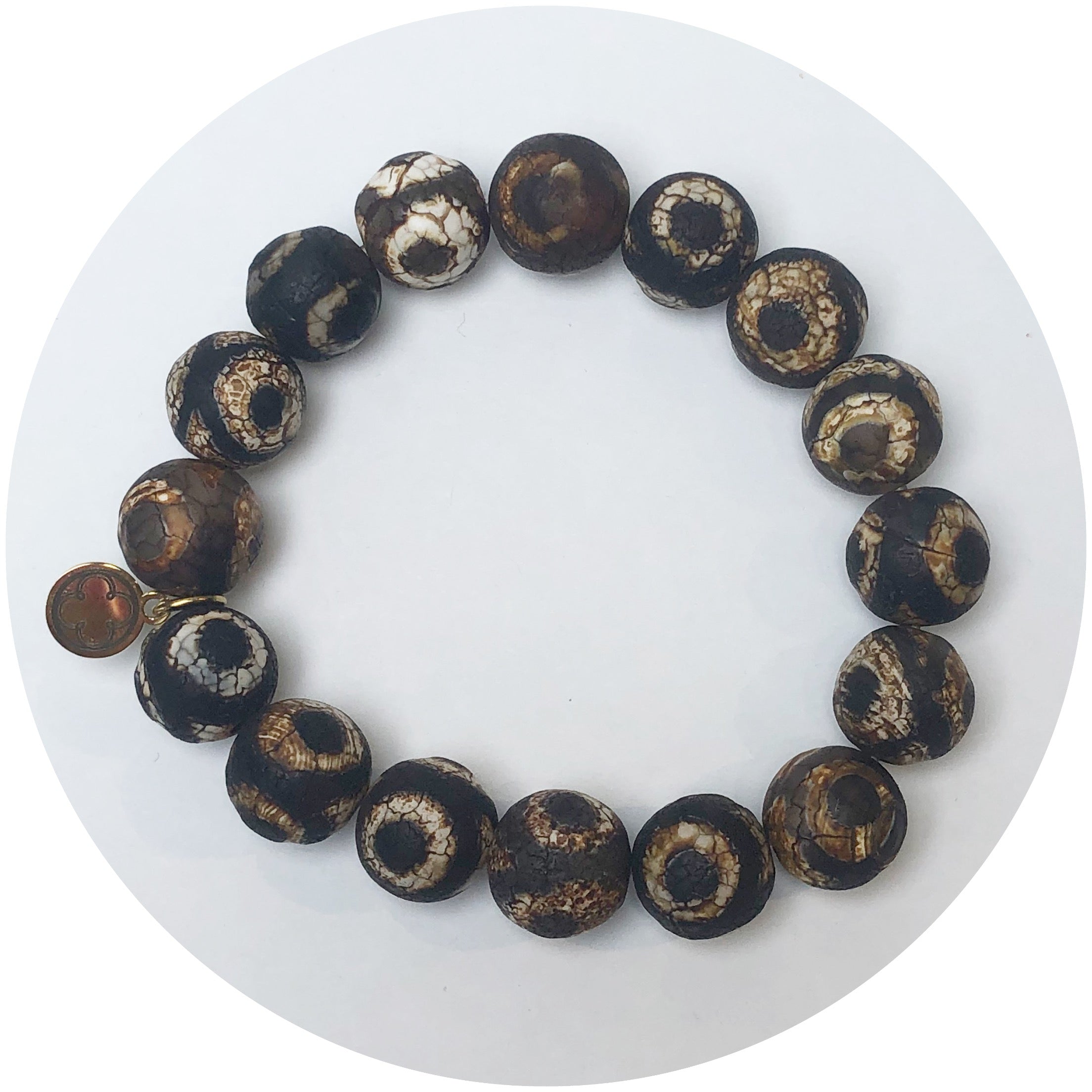Tibetan Antique Espresso Beaded Bracelet