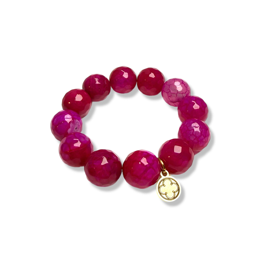 Magenta Jade Napkin Rings - Set of 4