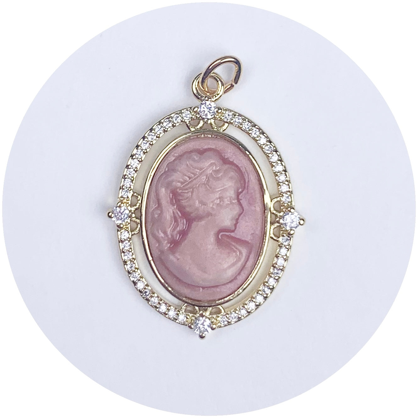 Pink Cameo Pendant