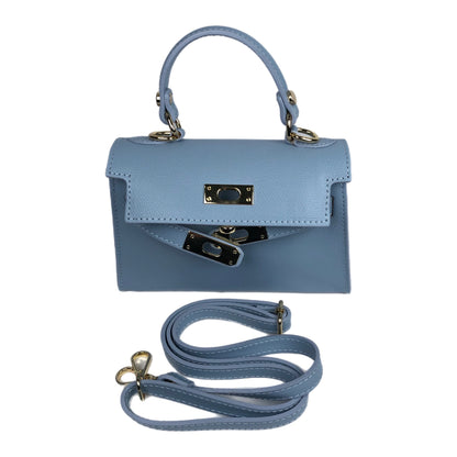 Sophie Light Blue Leather Handbag