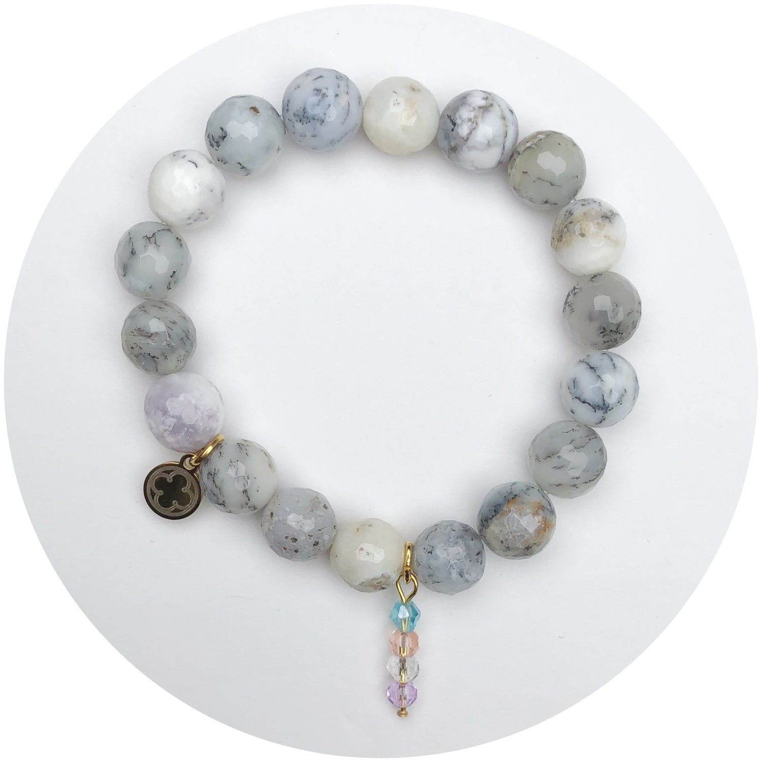 Spotted Purple Orchid Jade with Mini Rockcandy Pendant