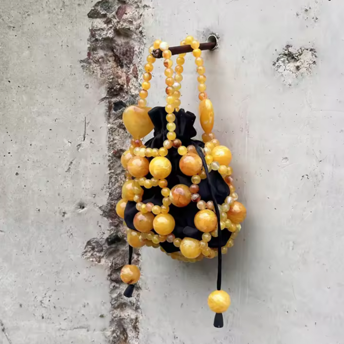 Gemma Amber Acrylic Beaded Tote
