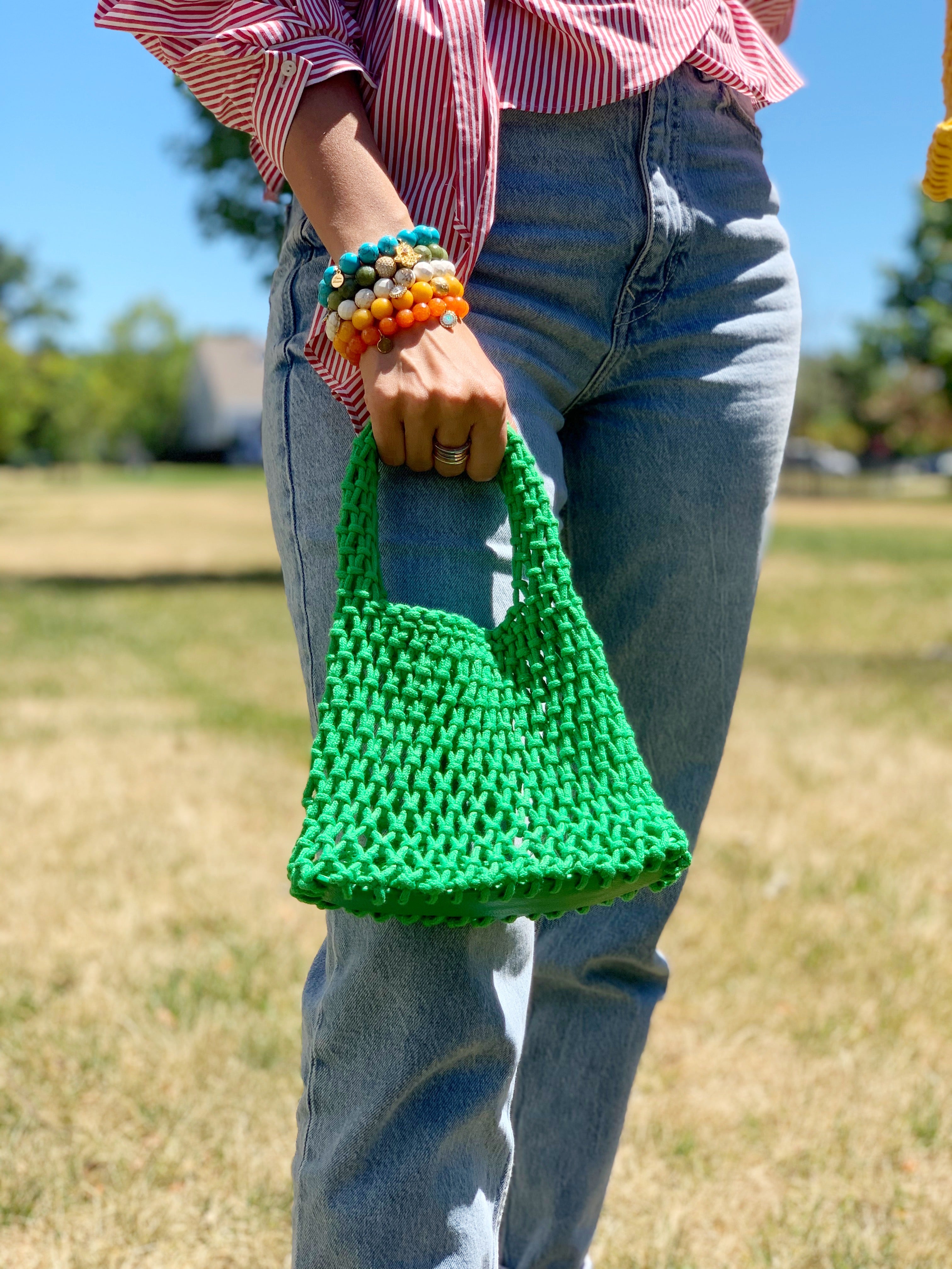 Catie Crochet Green Mini Bag – Oriana Lamarca Designs
