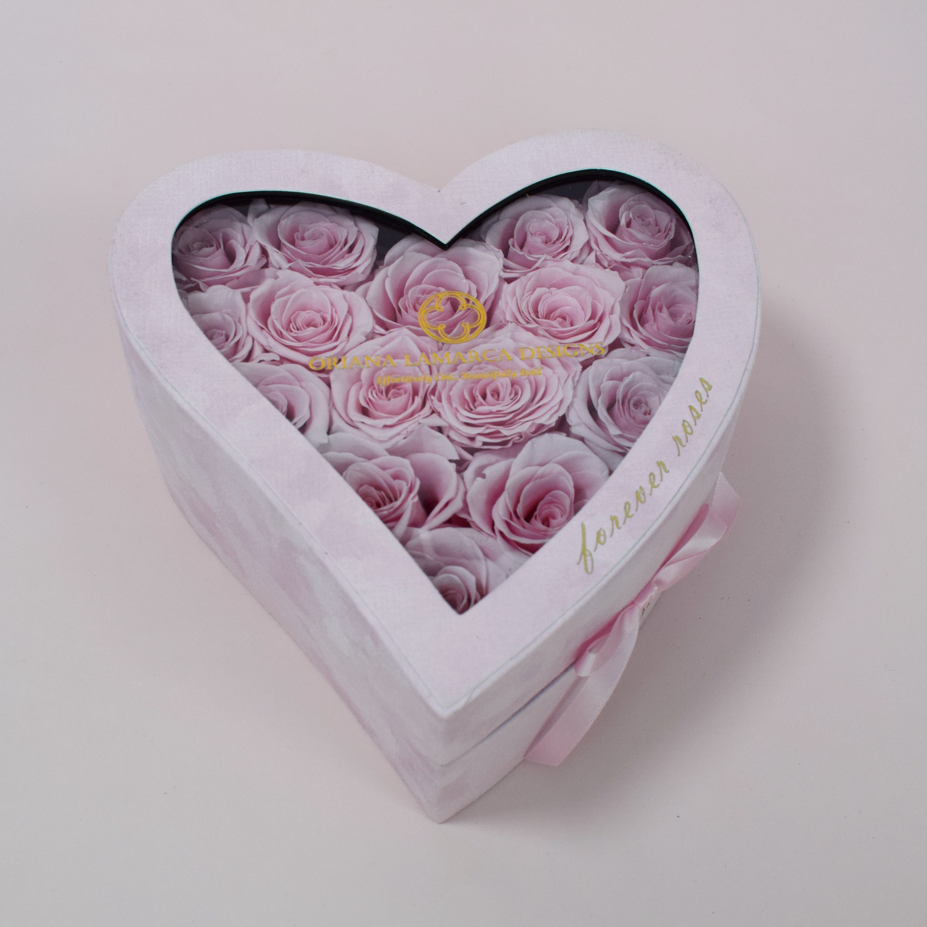 Luxe Pink Roses in Velvet Keepsake Box