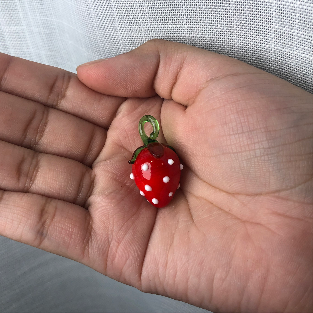 Strawberry Murano Glass Pendant