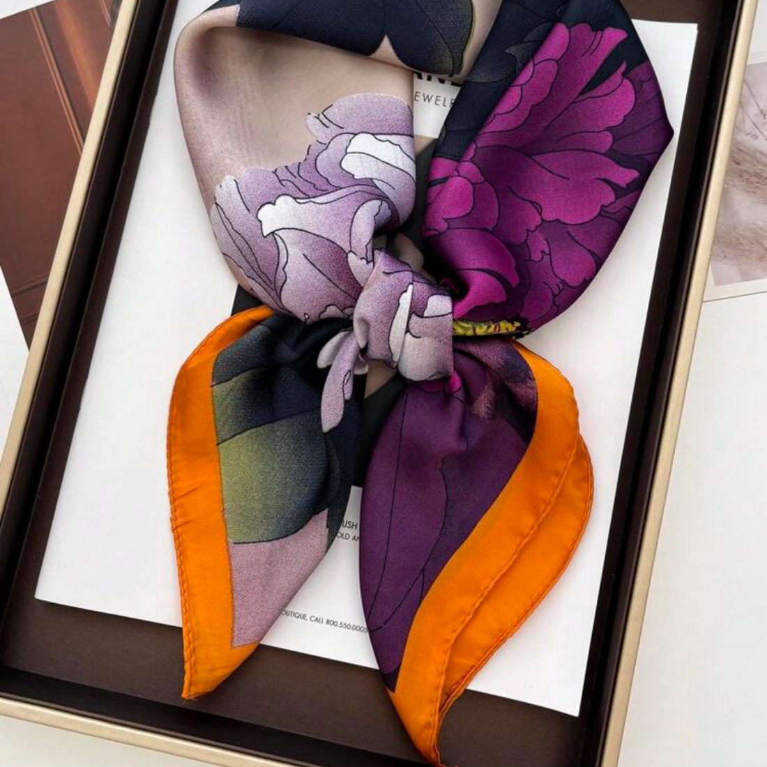 Peony Sunset Petite Foulard
