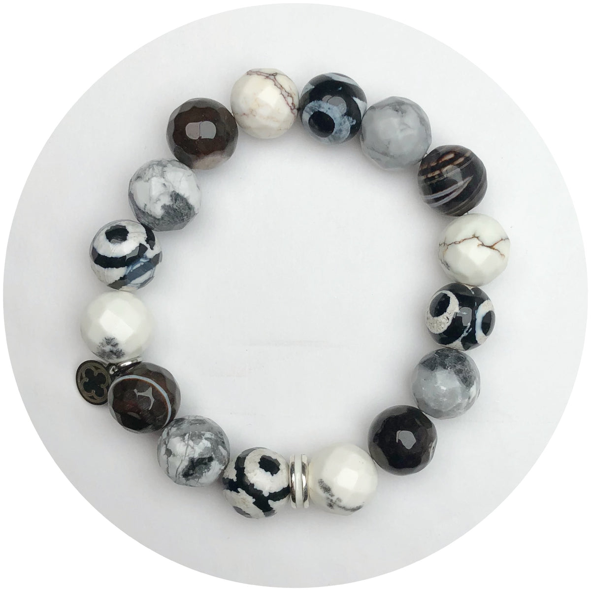 Mixed Storm Gray With Silver Spacer