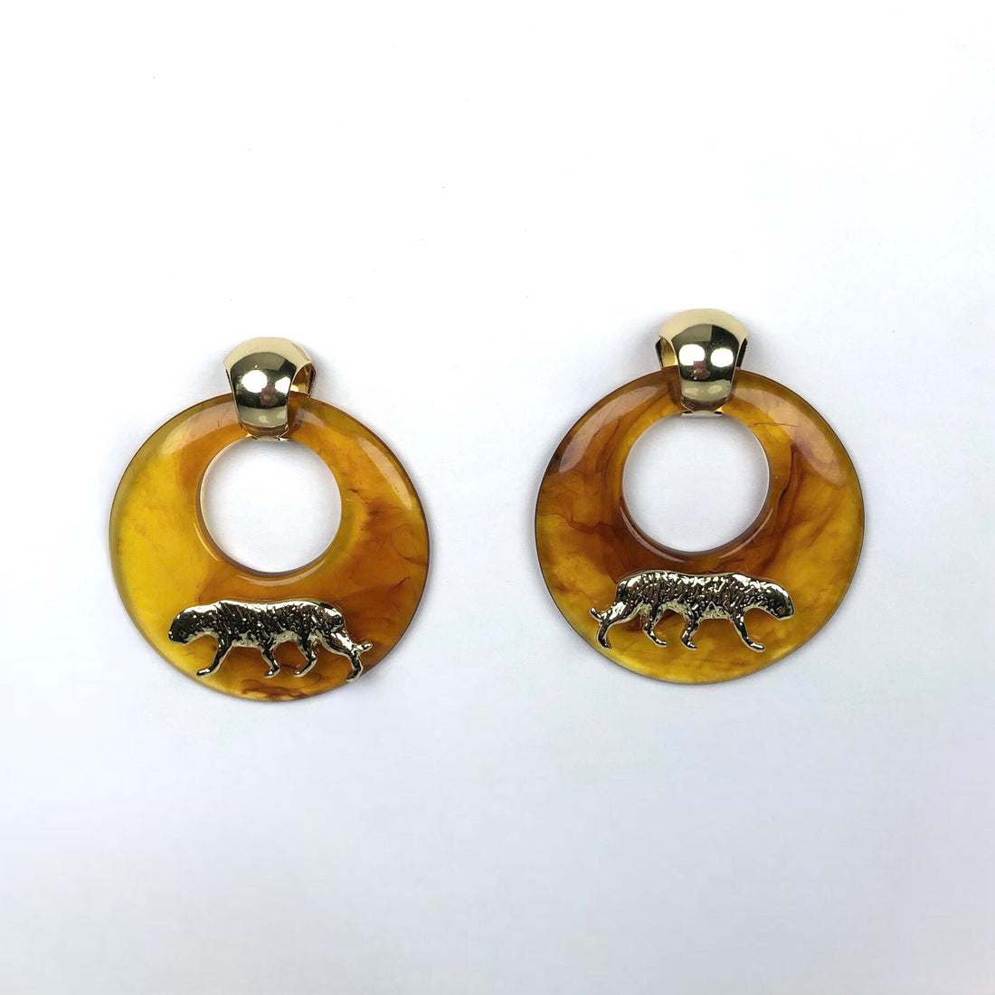 Acrylic Tiger Earring