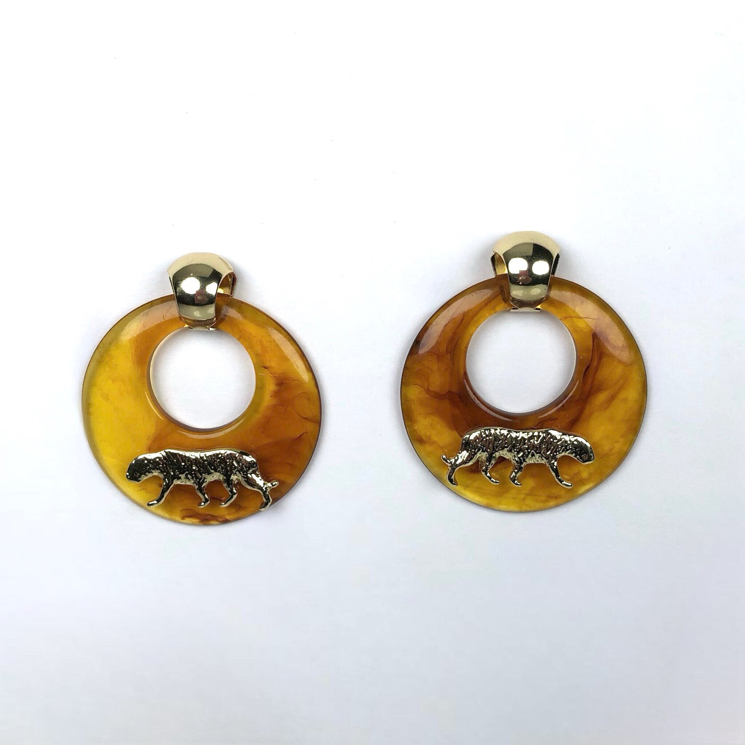 Acrylic Tiger Earring