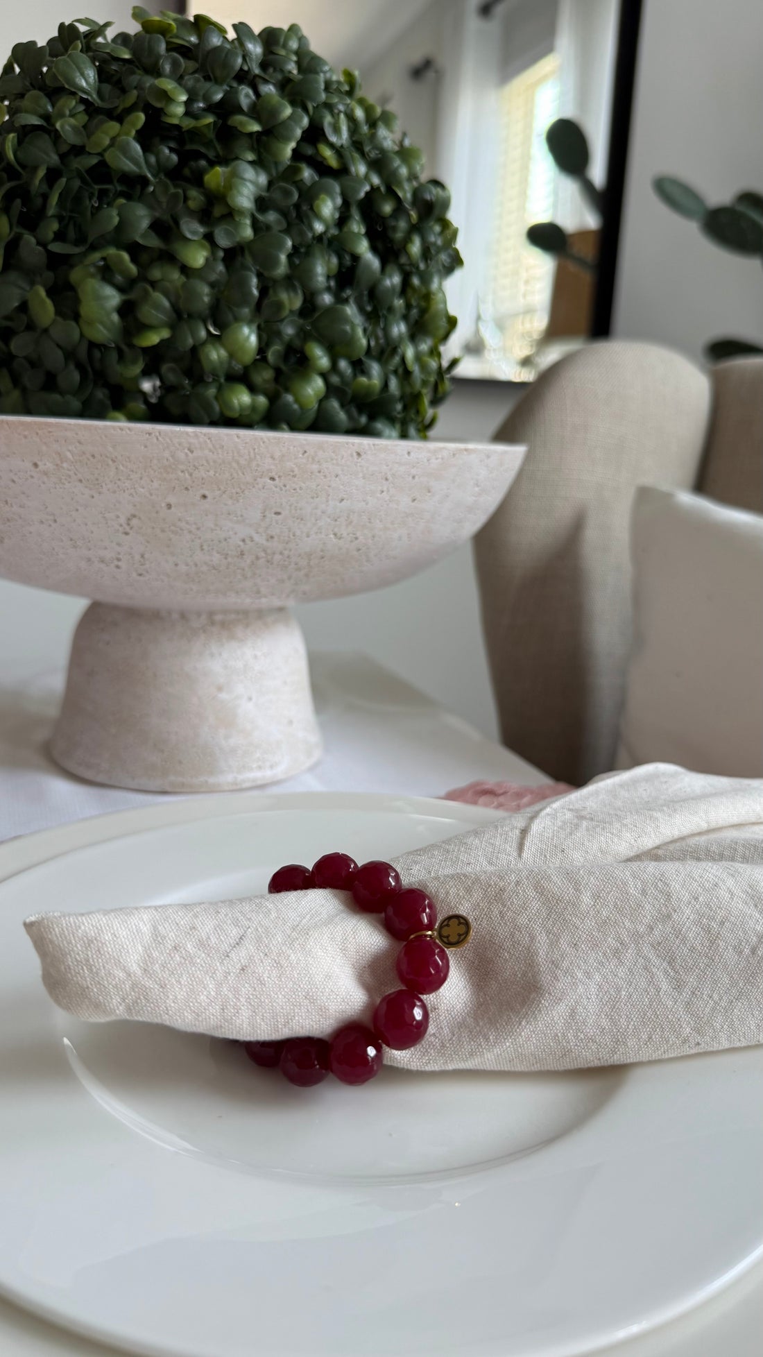Marsala Jade Napkin Rings - Set of 4