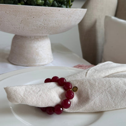 Marsala Jade Napkin Rings - Set of 4