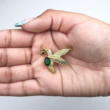 Emerald Hummingbird Pendant