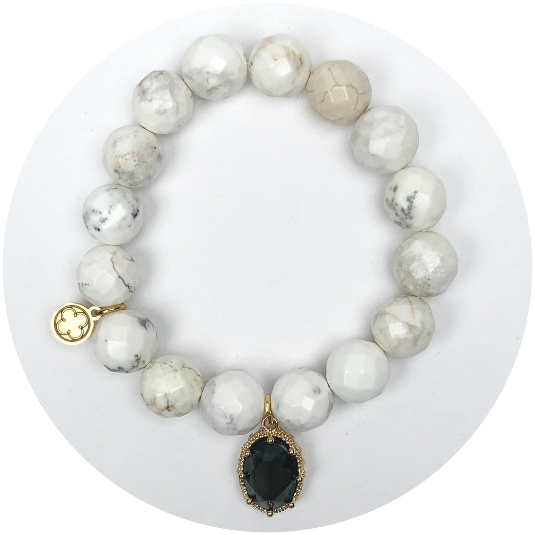 Fossil Agate with Pewter Topaz Pendant