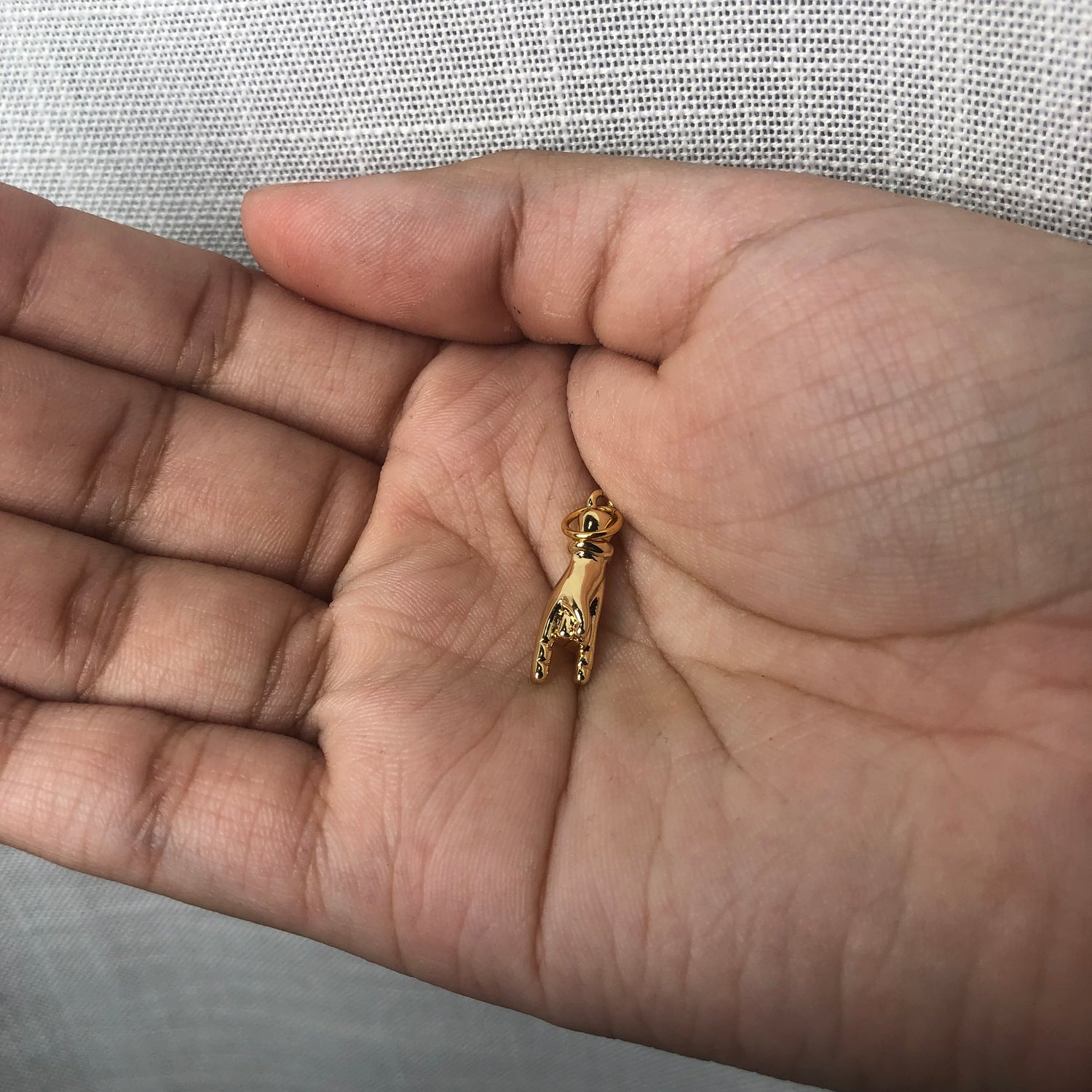 Gold &quot;Malocchio&quot; Hand Pendant