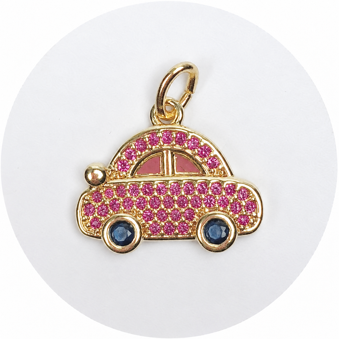 Gold Pavé Fiat Pendant