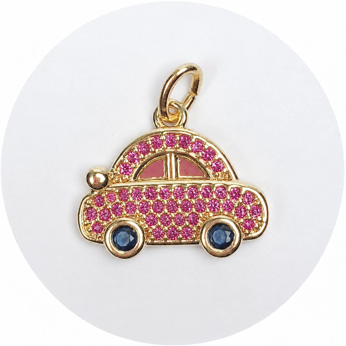 Gold Pavé Fiat Pendant