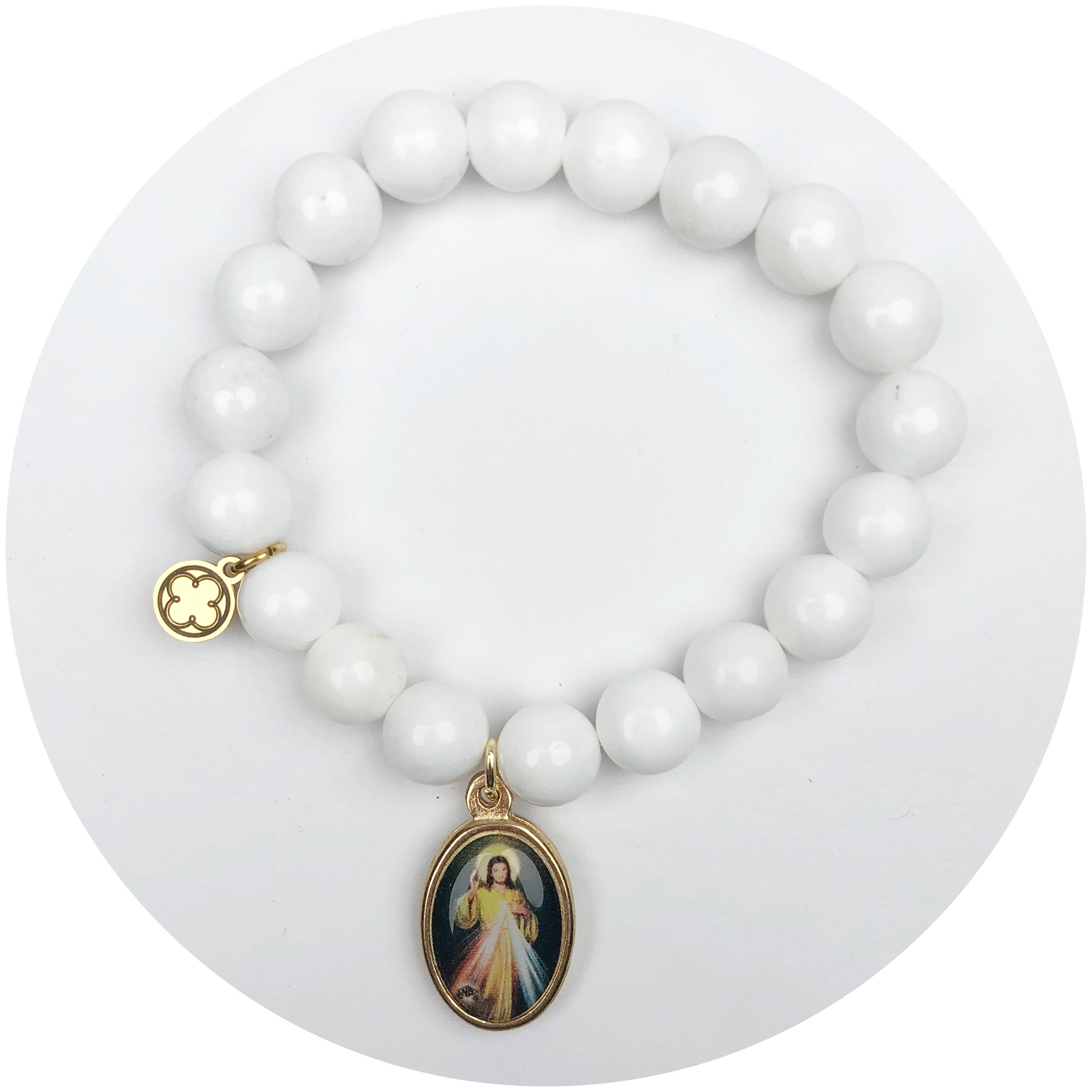 Frost Jade with Jesus Pendant