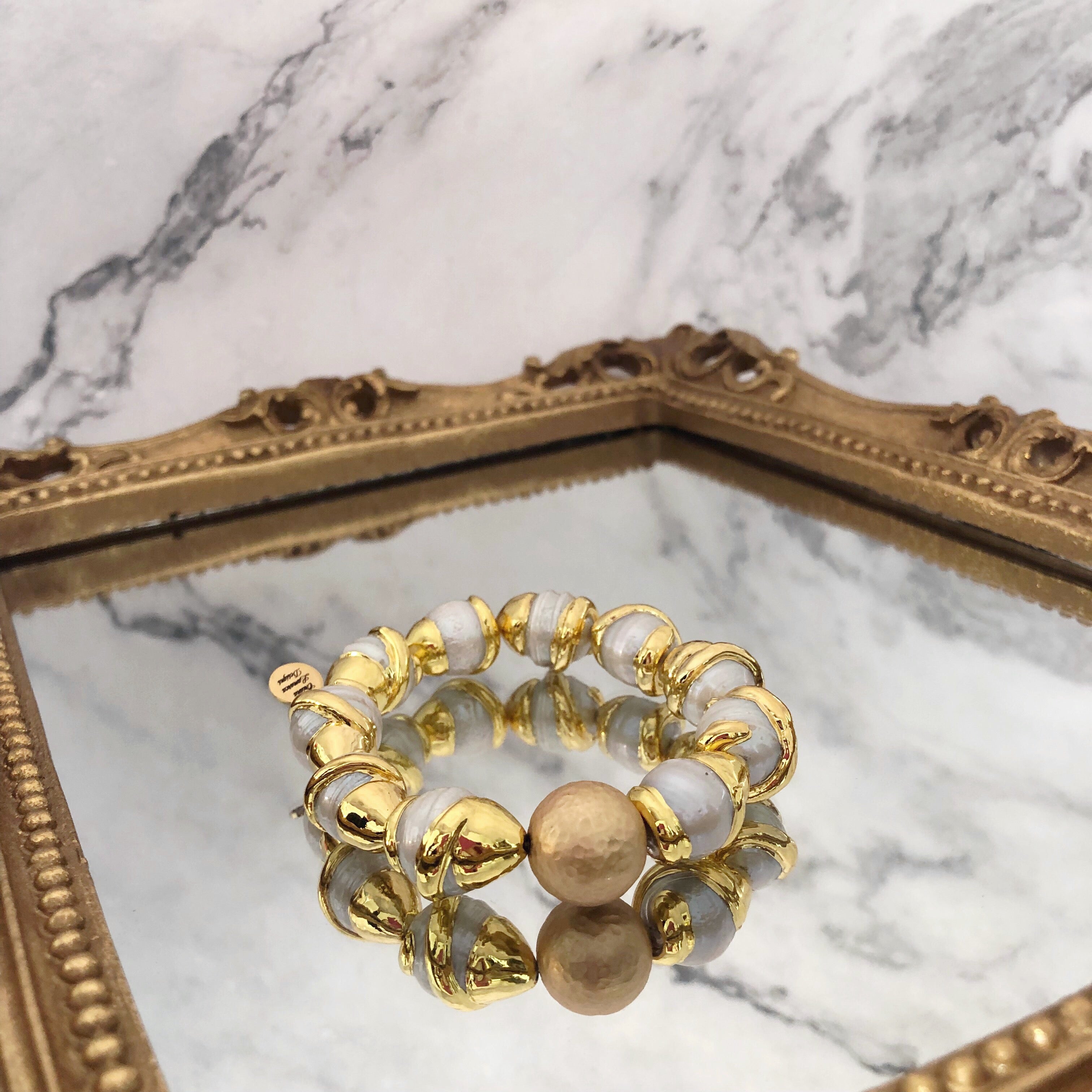 Pearl Bezel Bracelet