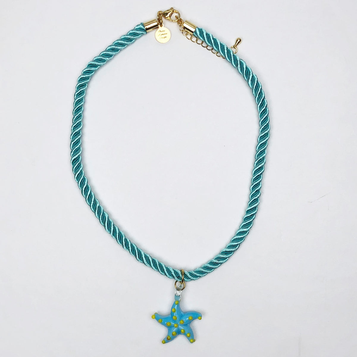 Stellina Light Turquoise Rope with Turquoise Starfish Necklace