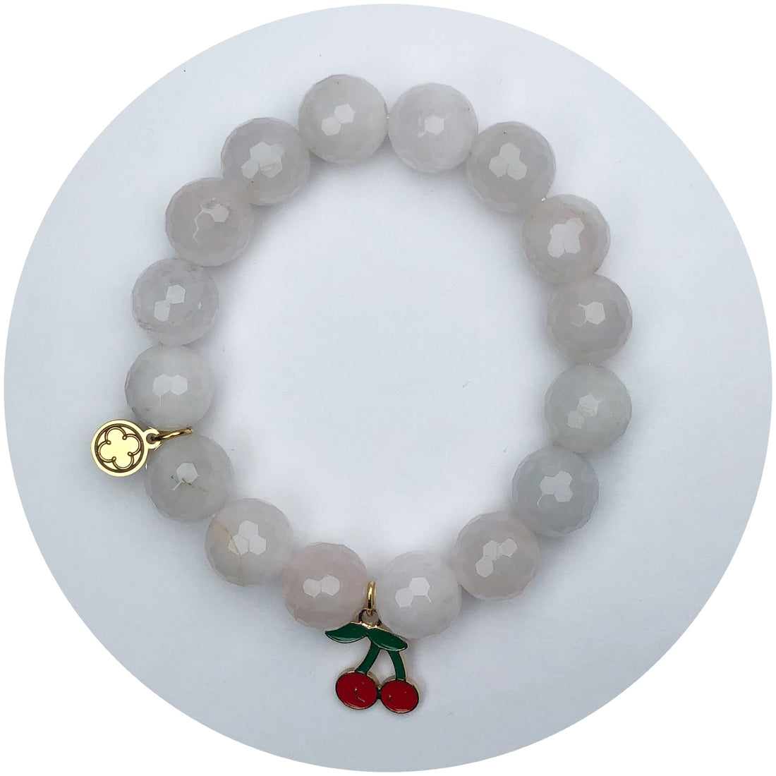 Cotton Candy Quartz with Cherry Pendant