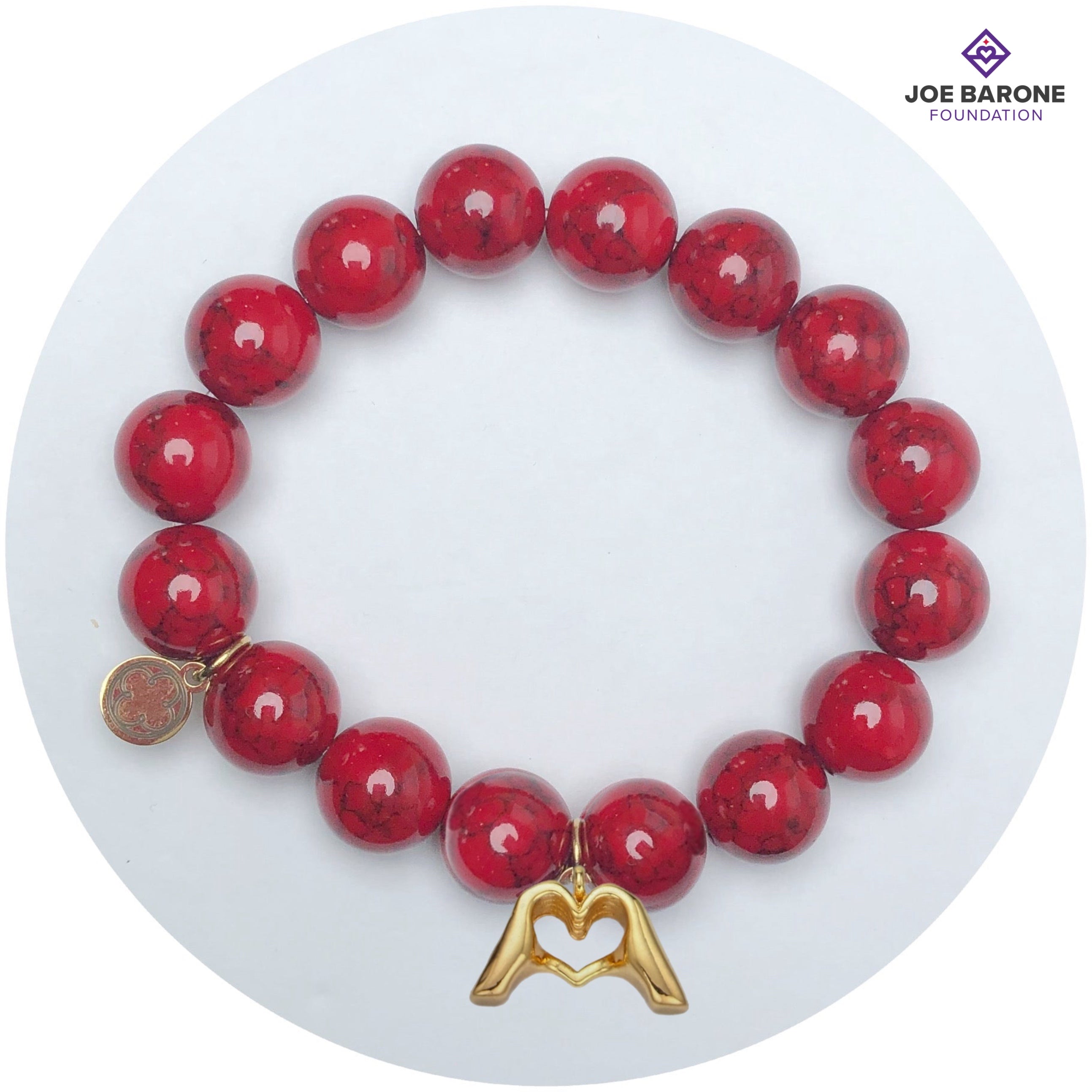 "Joe Barone Foundation" Bracelet with Pavé Angel Wing or Heart Hands Pendant