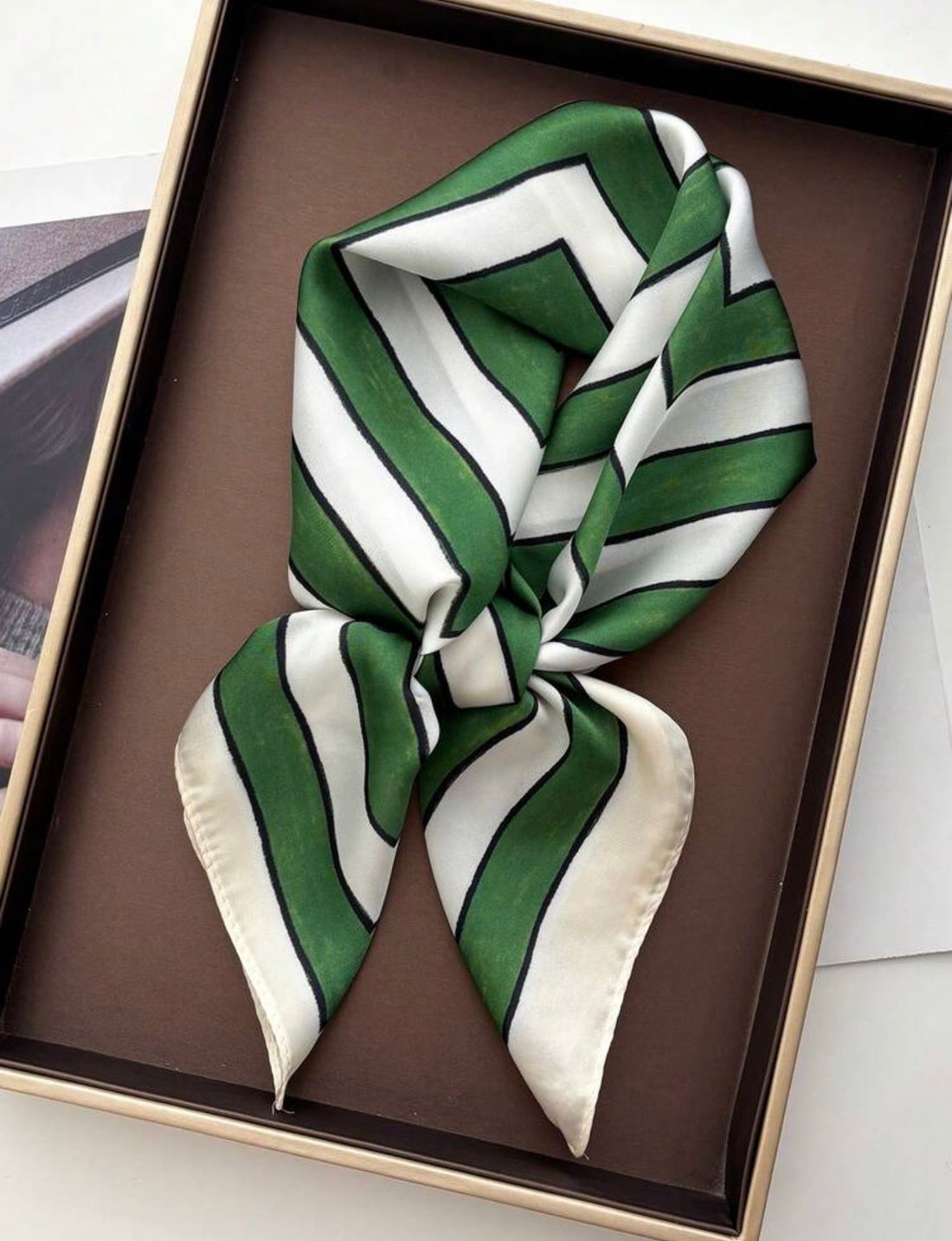 Green Geo Petite Foulard