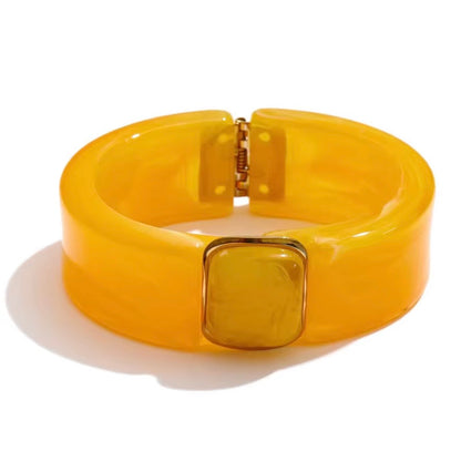 Valentina Amazonite Acrylic Hinged Bangle