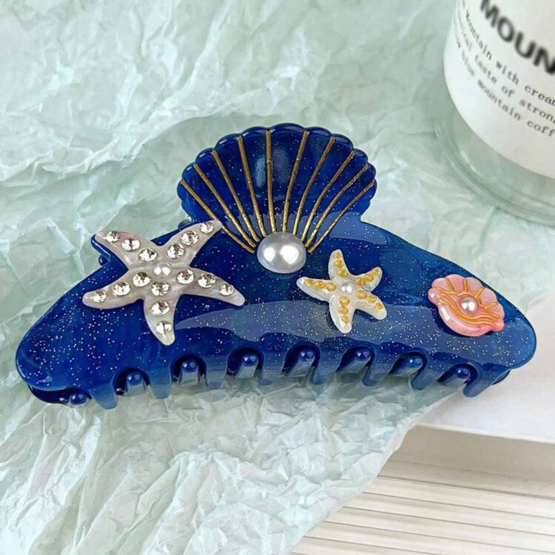 Blue Sealife Pavé Hair Clip