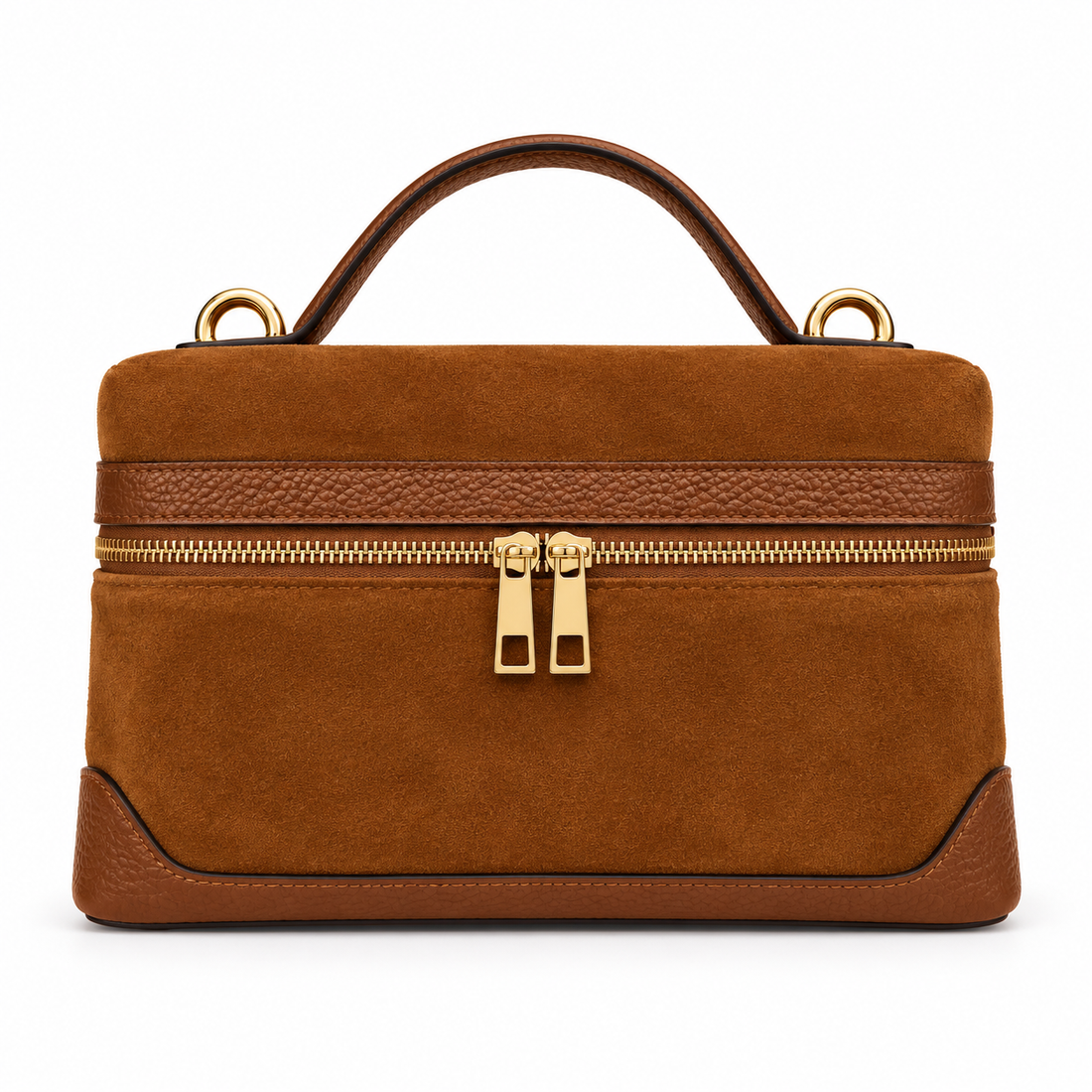 Frankie Camel Suede Handbag