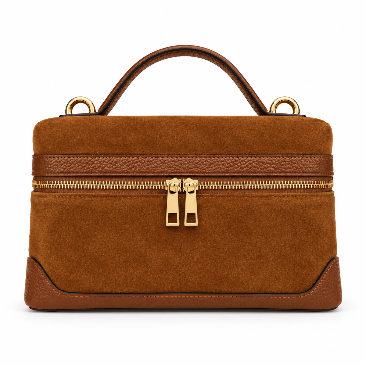 Frankie Camel Suede Handbag