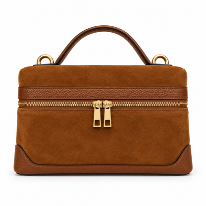 Frankie Camel Suede Handbag