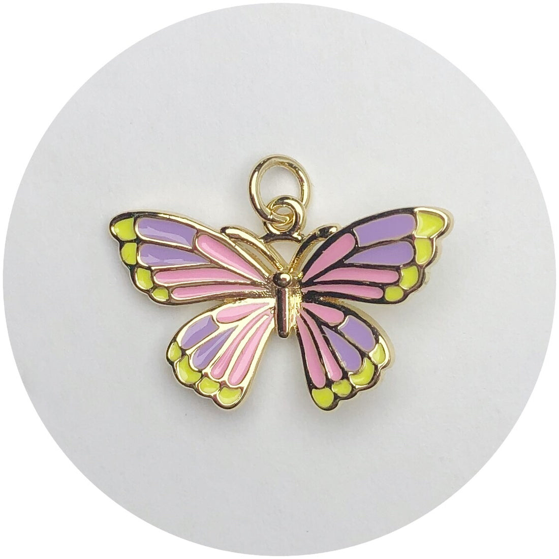 Camellia Lavender Butterfly Pendant