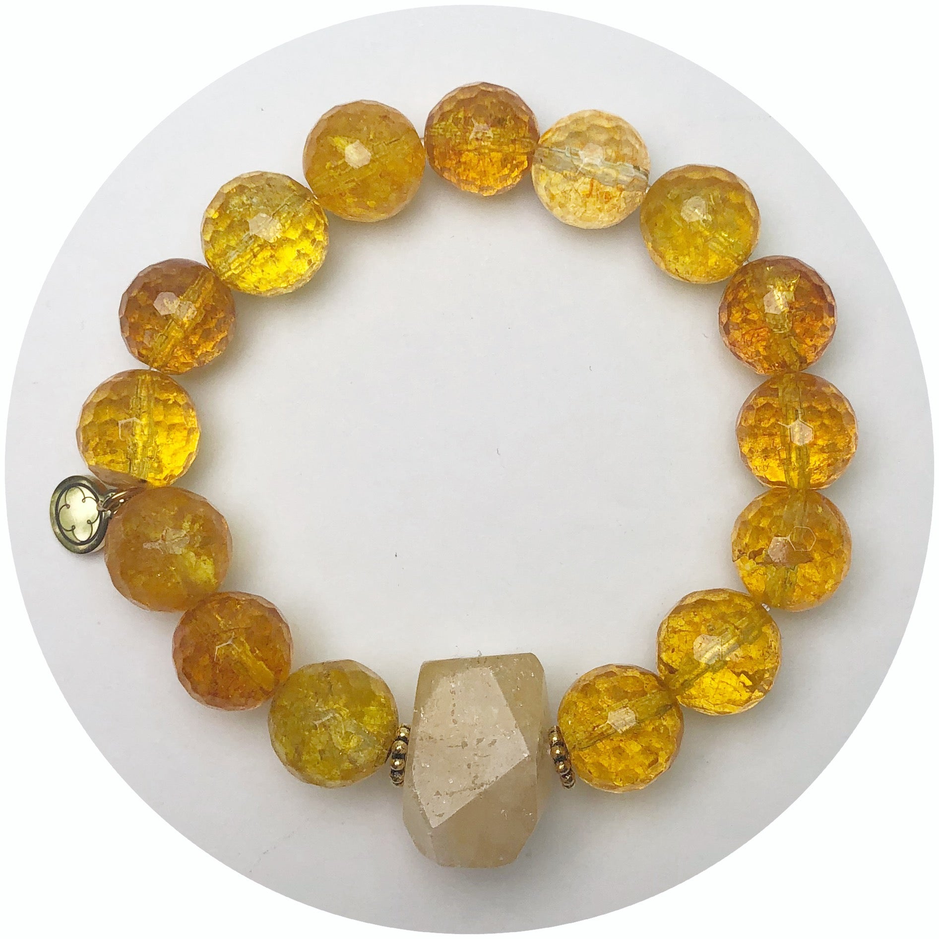 Citrine with Citrine Nugget Rock Candy