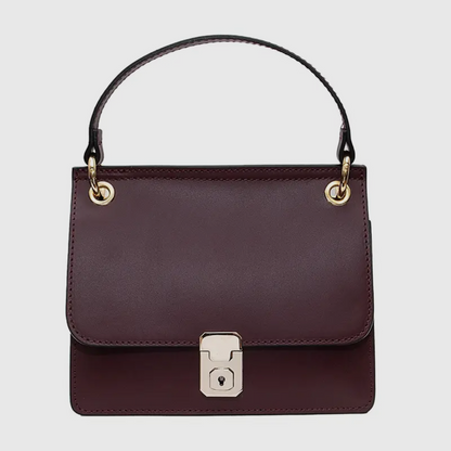 Patrizia Marsala Leather Bag with Crossbody Strap