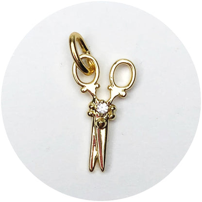 Pavé Hair Scissors Pendant